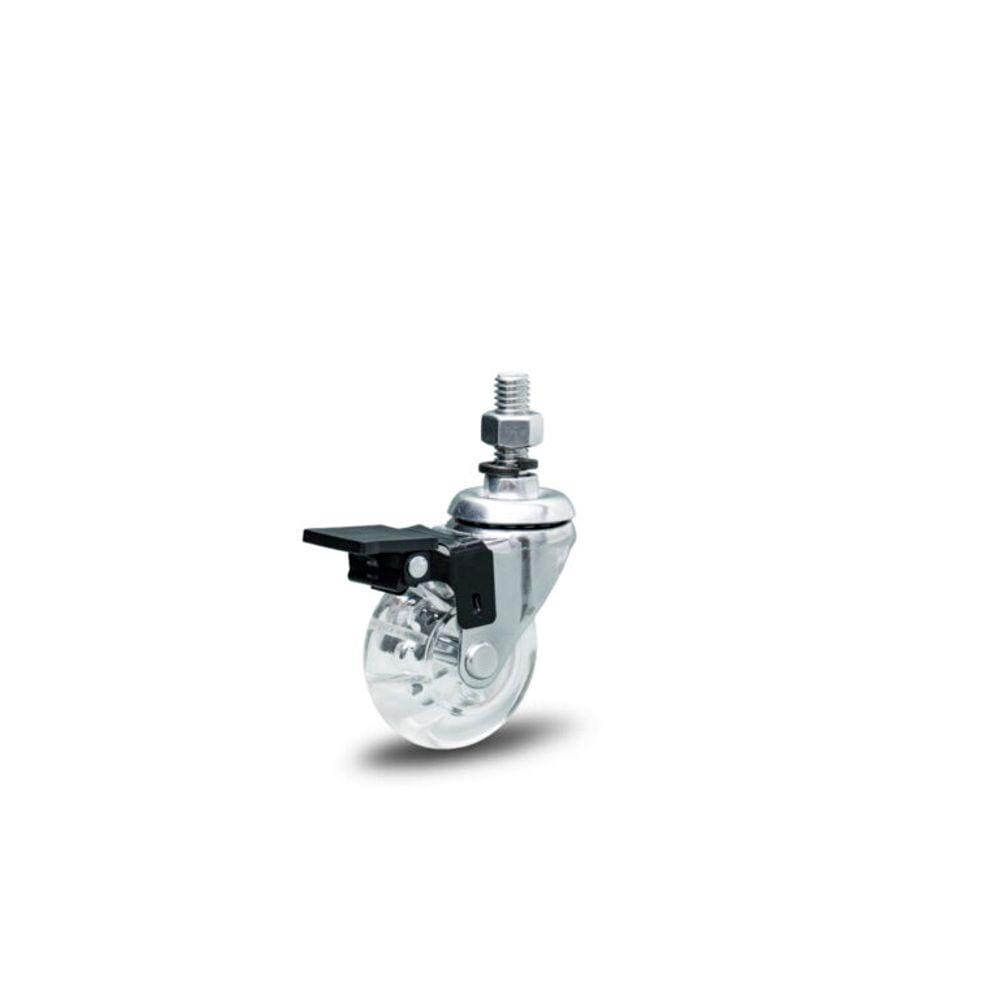 Rodizio Fixo 2 Com Espiga E Roda Pvc Furo Passante Colson 3126