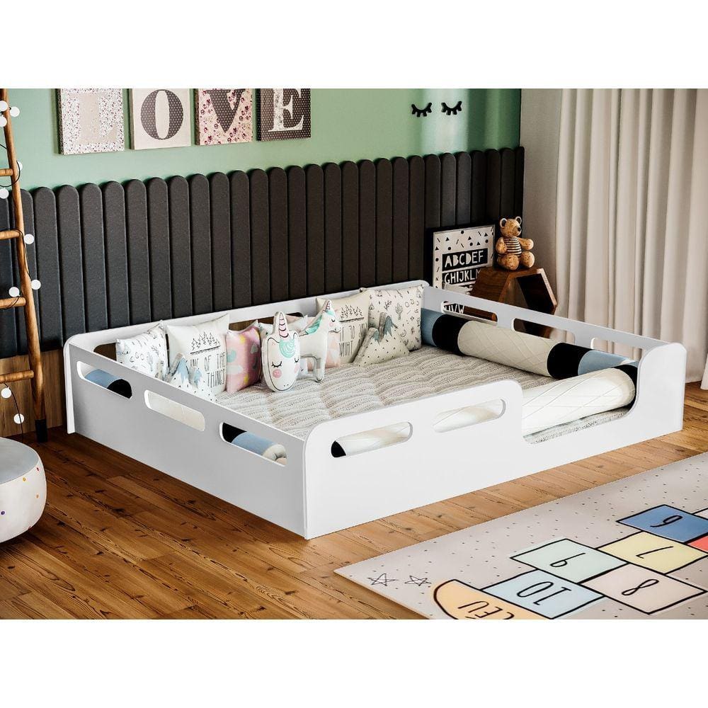 Cama Casal Montessoriana 100%mdf P/ Colchão 188x138 New