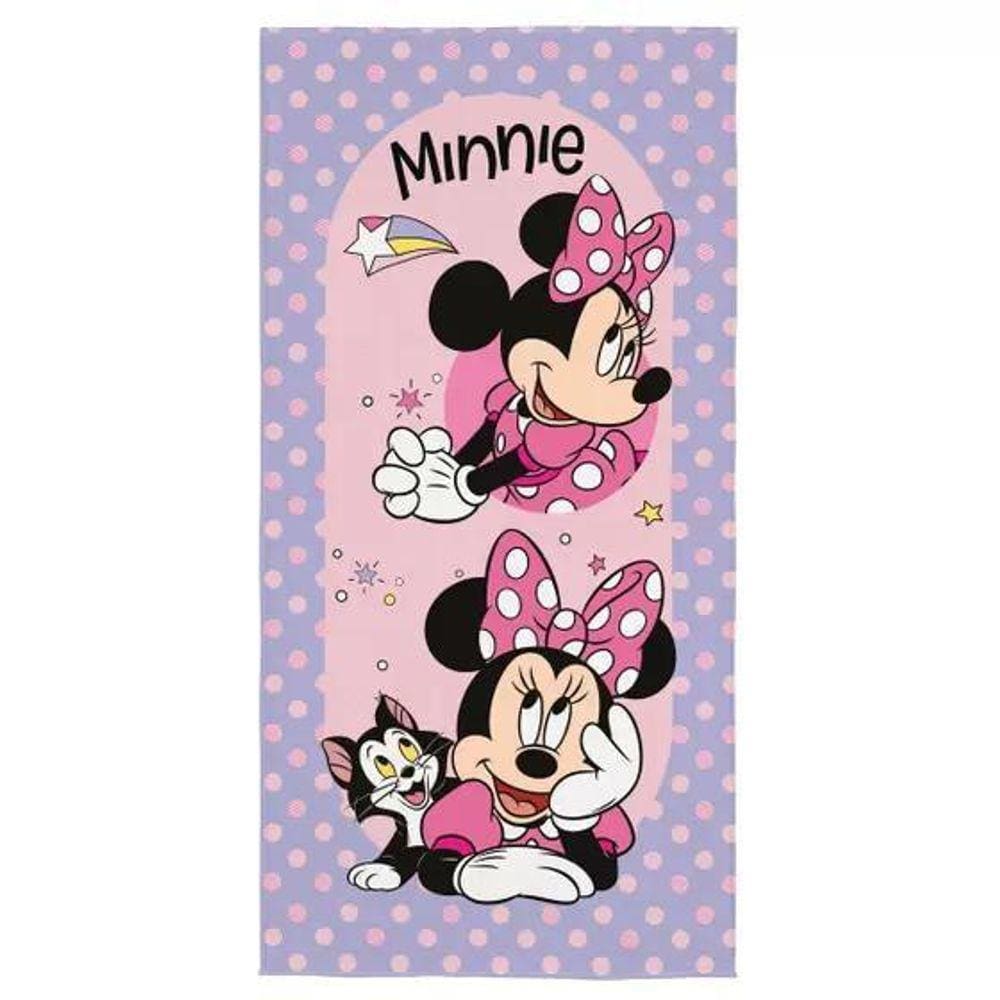 Toalha Aveludada Praia/Banho Estampada Minnie 70X140Cm