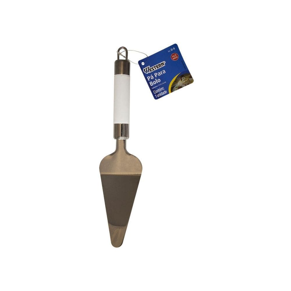 Espátula De Bolo De Inox Cabo Branco Western U-4