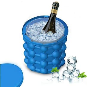 Mini Balde Forma De Gelo Em Silicone Cozinha 120 Cubos