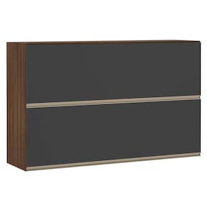 Armário Cozinha Duplo 120 Cm 2 Portas Dourado Com Preto Txt