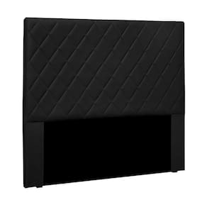 Cabeceira Decorativa Queen Size 1,60m Givenchy Veludo Preto