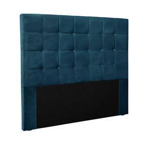 Cabeceira Decorativa Casal 1,40m Tropea Veludo Azul Marinho