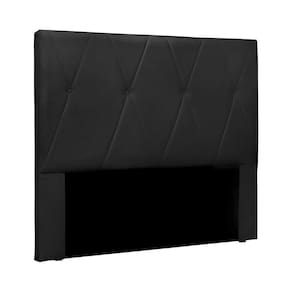 Cabeceira Decorativa Casal 1,40m Yves Veludo Preto