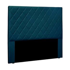 Cabeceira Decorativa Casal 1,40m Tàzio Veludo Azul Marinho