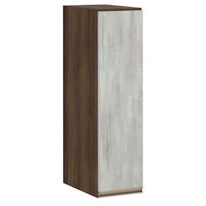 Armário Para Cozinha 20 Cm 1 Porta Dourado Com Concreto