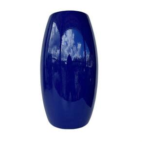 Decoração sala rack vaso centro de mesa azul moderno decor