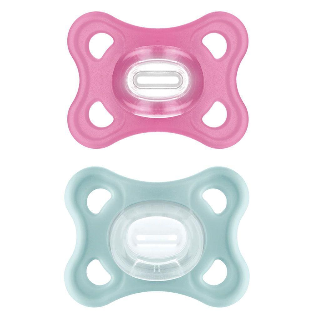 Chupeta Mam Comfort 0 a 6 Meses Tamanho 2 Rosa com 2 Unidades