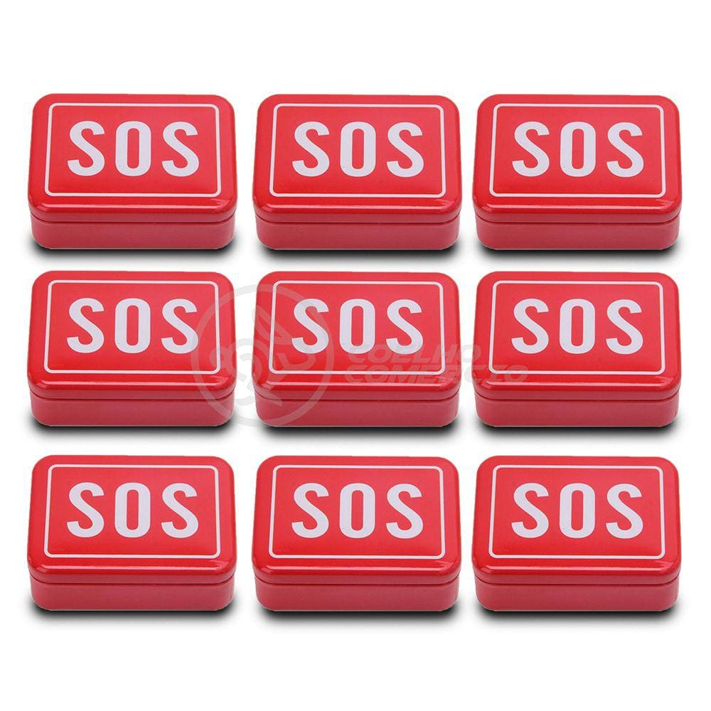 9 Mini Kits SOS Camping Tz-02 Lata de Ferramentas Compacta para Acampar Sobrevivência Selva