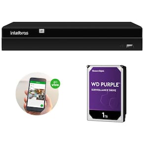 Gravador Digital de Vídeo NVR NVD 1408 + HD 1 Tera Intelbras