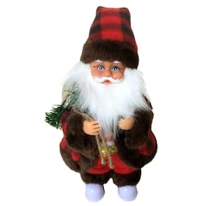 Papai Noel Musical com Movimento Acende Pés Enfeite Rosto