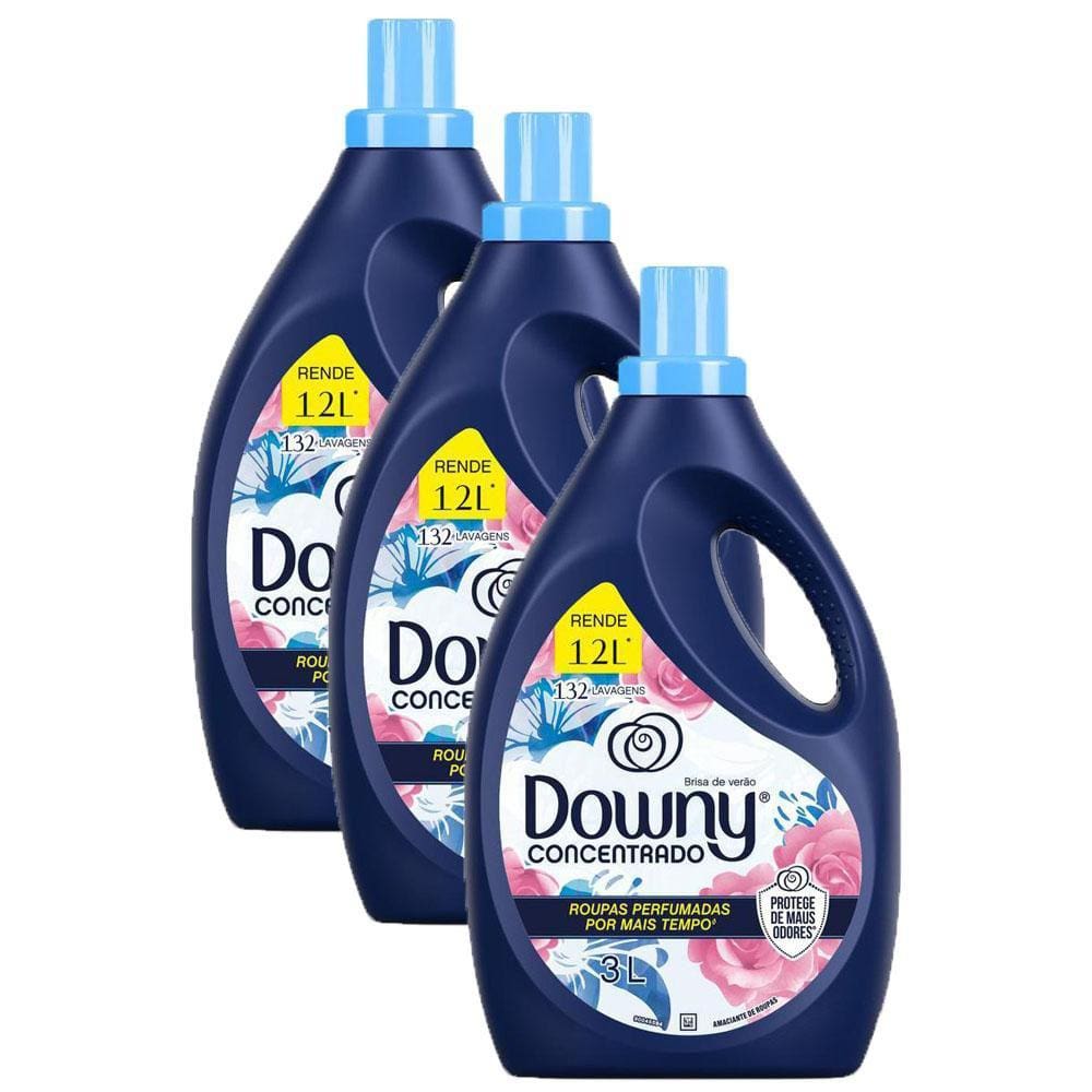 Kit 3 Amaciantes Downy Concentrado Brisa de Verão 3L