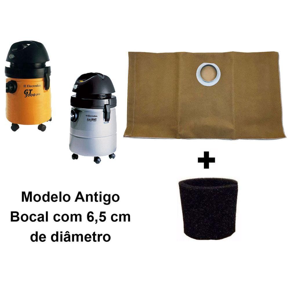 Saco Reutilizável Asp. Electrolux A20 Gt3000 Antigo + Filtro