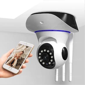 Camera Robo 3 Antenas Ip Wifi 360 1080P