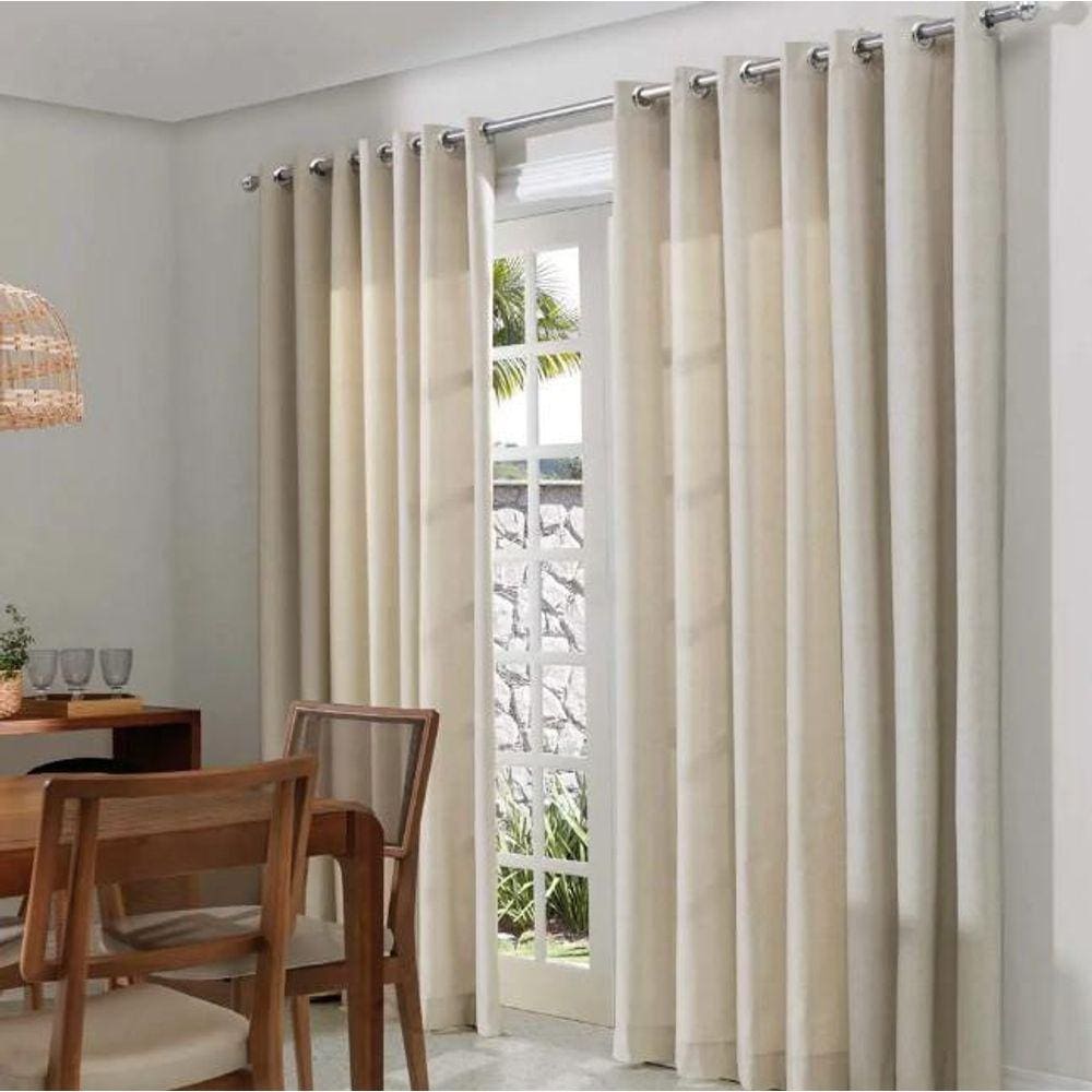 Cortina Decorativa 300X260Cm Decotherm Corta-Luz Nápoles D