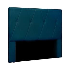 Cabeceira Decorativa Casal 1,40m Yves Veludo Azul Marinho