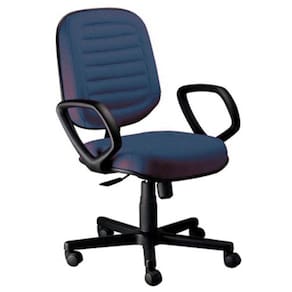 Cadeira Diretor Gomada Com Braços Linha Blenda Azul