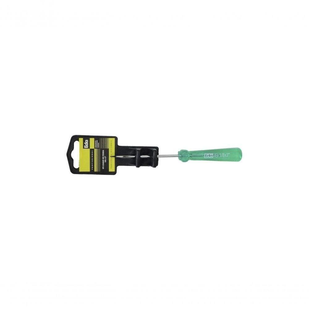 Chave Fenda P.magn Acetato Verde A 1/8equot;x 3equot;