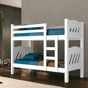 Beliche Solteiro Perola Branco Liso - Vira Duas Camas 100% Mdf