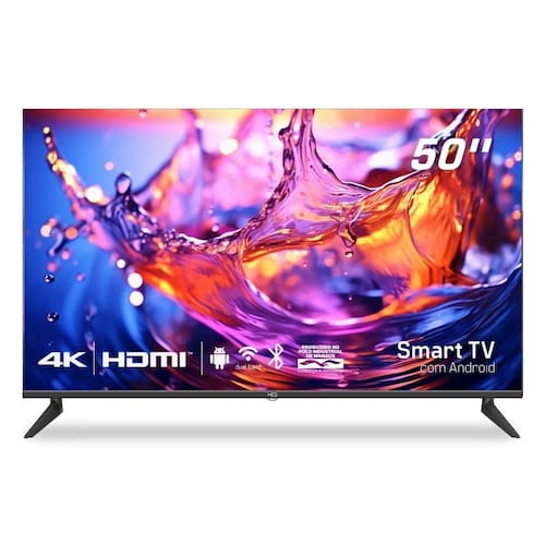 imagem-Smart TV 50" HQ 4K 3 HDMI 2 USB WI-FI Android 11 e Design Slim