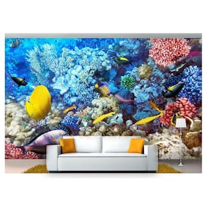Papel De Parede Animais Fundo Do Mar Coral 3D Anm206