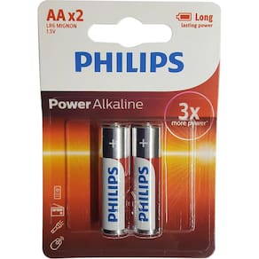 Kit 10 Cartelas De Bateria 2Aa 1,5V Philips Com 2 Unidades