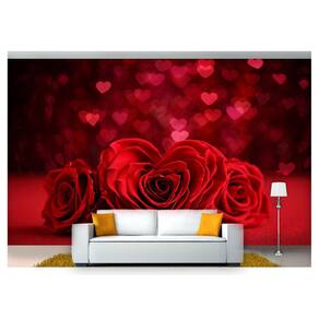 Papel De Parede Flores Rosas Romantico 3D Nfl249 3M²