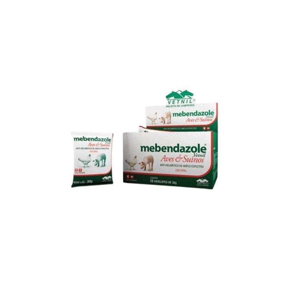 Mebendazole Aves E Suínos - 30 Gr