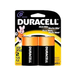 Pilha Alcalina Grande Duracell D Cartela Com 2 Unidades