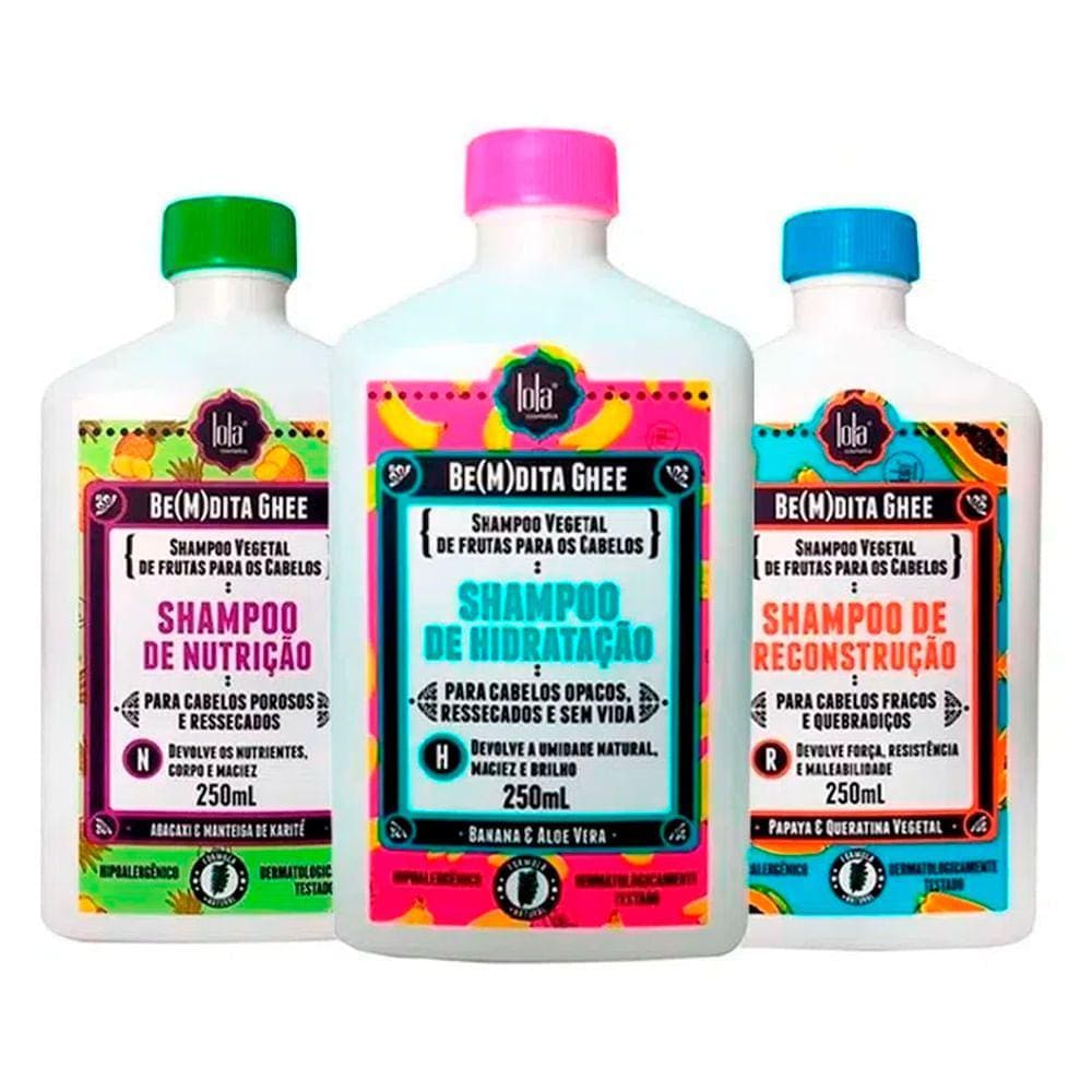 Kit Shampoo Lola Cronograma Capilar - 3 Unidades