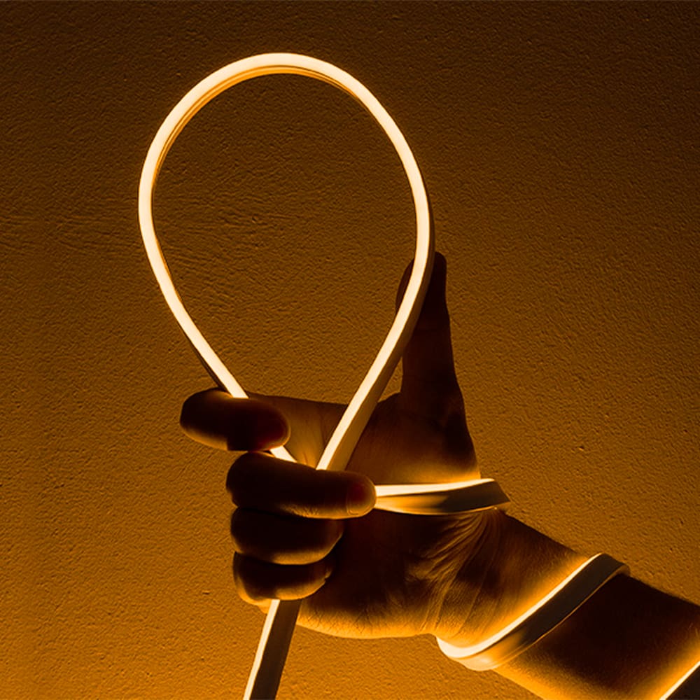 Fita De Led Neon Taschibra 8W/M IP65 12V Cores | Valor Do Metro Laranja