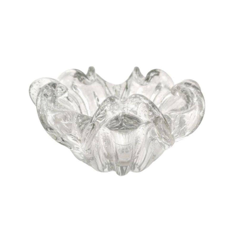 Vaso Centro De Mesa De Murano 10X20X21Cm Transparente Decor