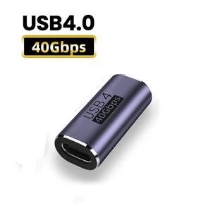 Adaptador USB-C 4.0 40gbps Fêmea para Fêmea Áudio Vídeo Dado