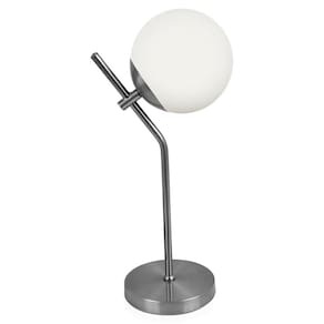 Abajur Luminária De Mesa Aro Jabuticaba Globo Orby Prata
