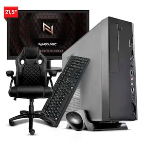 Computador Completo Intel Core I5 10400 10º Geração 8Gb Ssd 240Gb + Cadeira - Neologic Home Slim - Nli84187