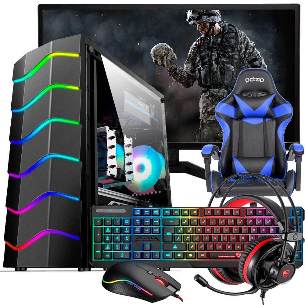 Kit Cadeira Gamer Completo Somente Aqui Com Garantia e Nf-e em Promoção é  no Buscapé