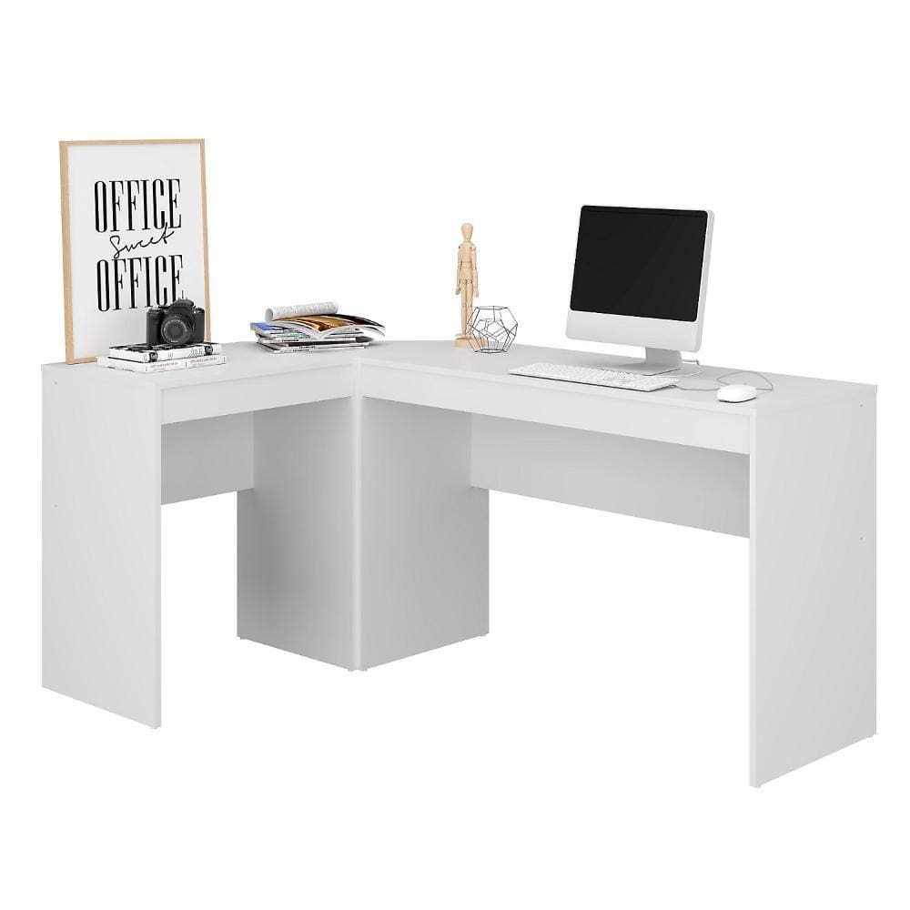 Mesa de Canto Branco Mdp 15mm 77x164,8x104,8cm BRV Móveis