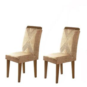 Conjunto com 2 Cadeiras Amsterdã Linho Rustico Rufato