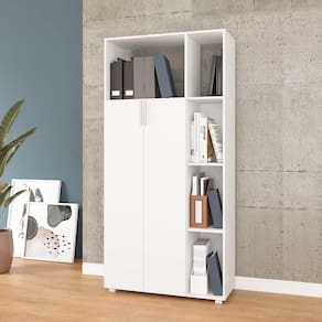 Estante 2 Portas Branco Mdp 15mm 186,3x90x38cm BRV Móveis