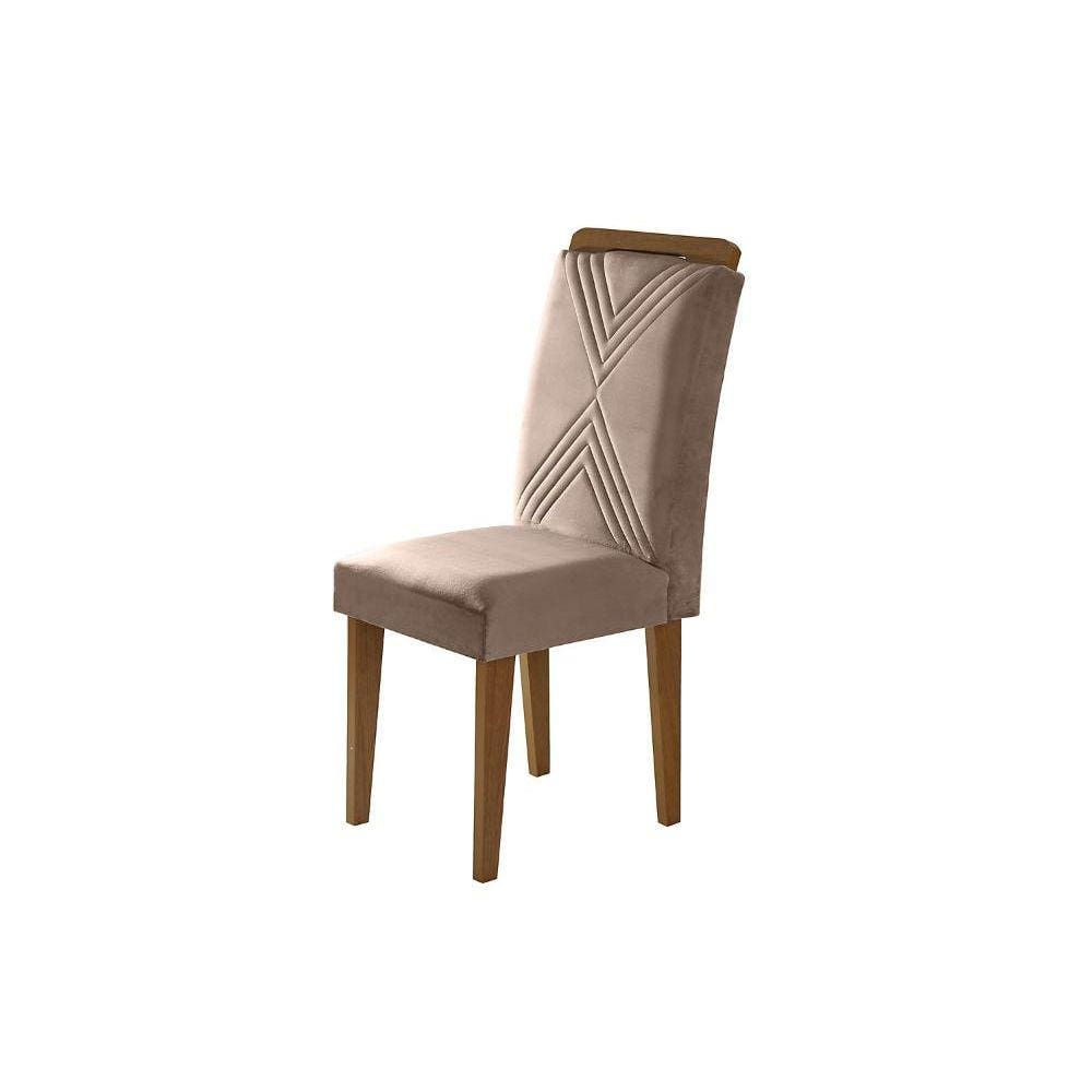 Conjunto 2 Cadeira Amsterdã Veludo Marrom