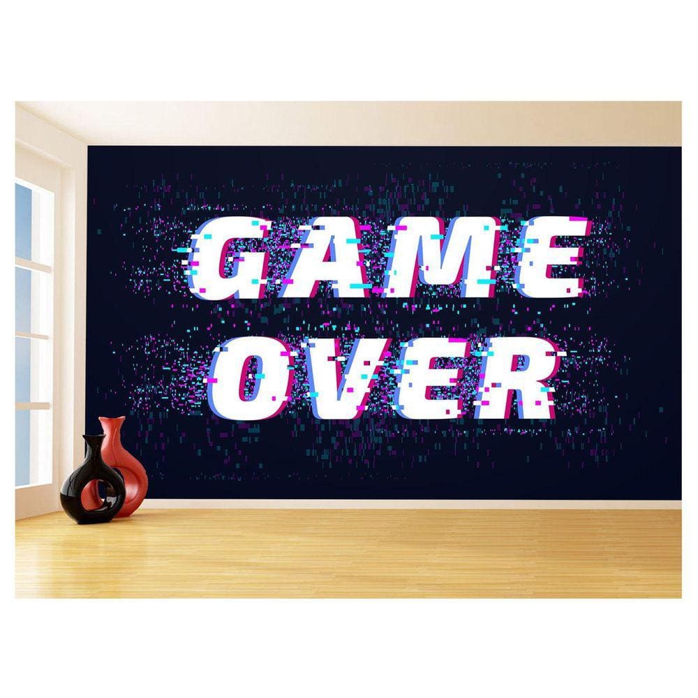 Papel De Parede Infantil Video Game Over Jogo 3,5M Azs334