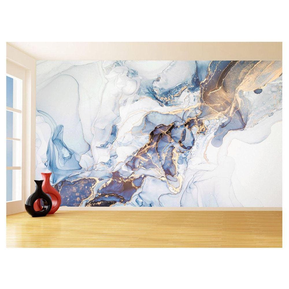 Papel De Parede 3D Estilo Marmore Tintas Cores 3,5M Mbr181