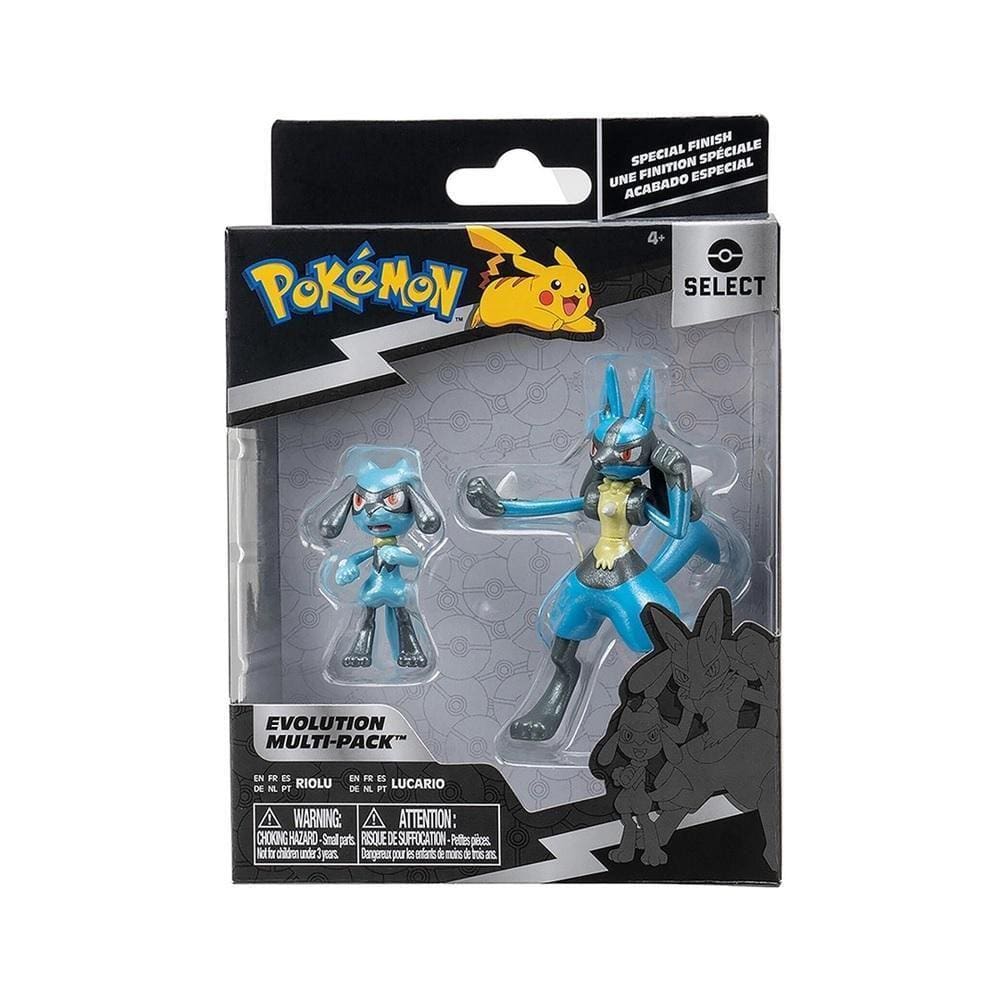 Pokemon Multipack De Evoluçao Figuras Riolu E Lucario 3287