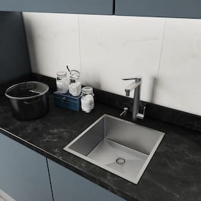 Cuba De Inox 40X40 Quadrada Marmore Pia Umida Varanda