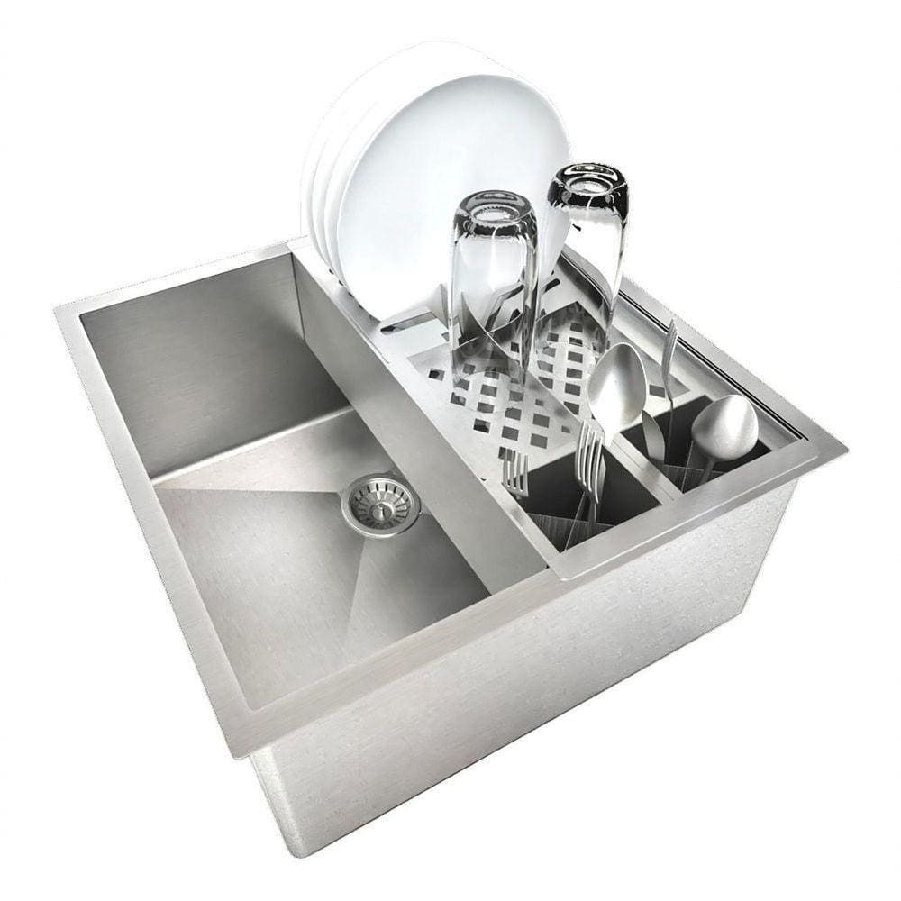 Pia Cuba Cozinha Com Escorredor Calha Pia Umida Inox 40X40