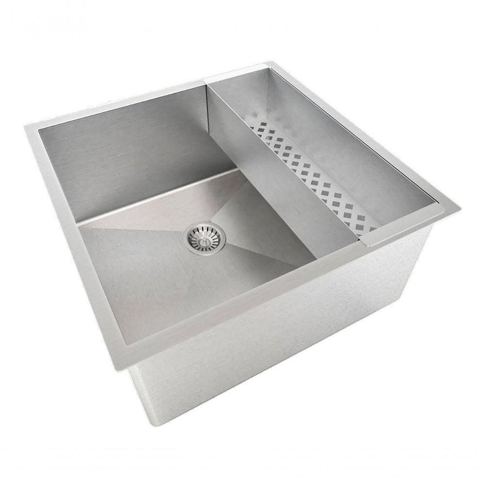 Conjunto Cuba 40X40 Inox Escorredor 42,5Cm Banheiro
