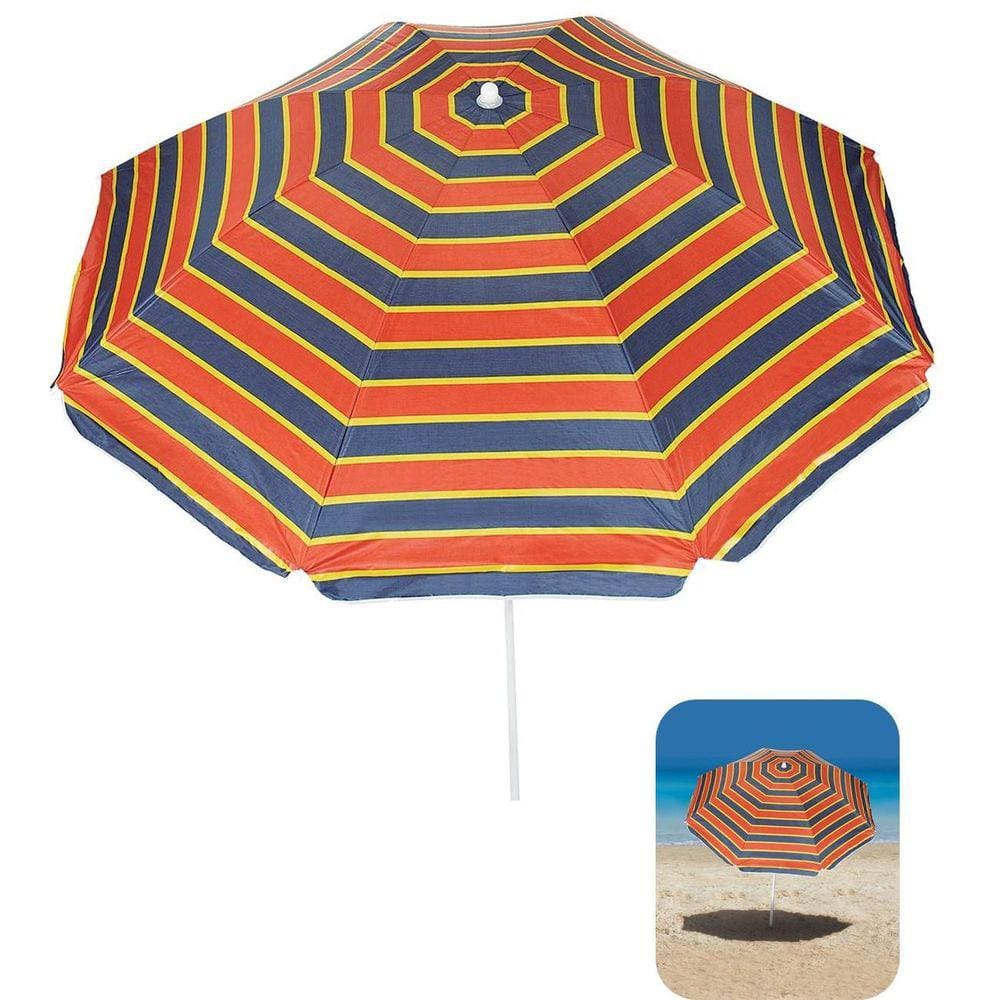 Guarda Sol 1,8M Aço Sombreiro Ipanema Praia Piscina Vermelho