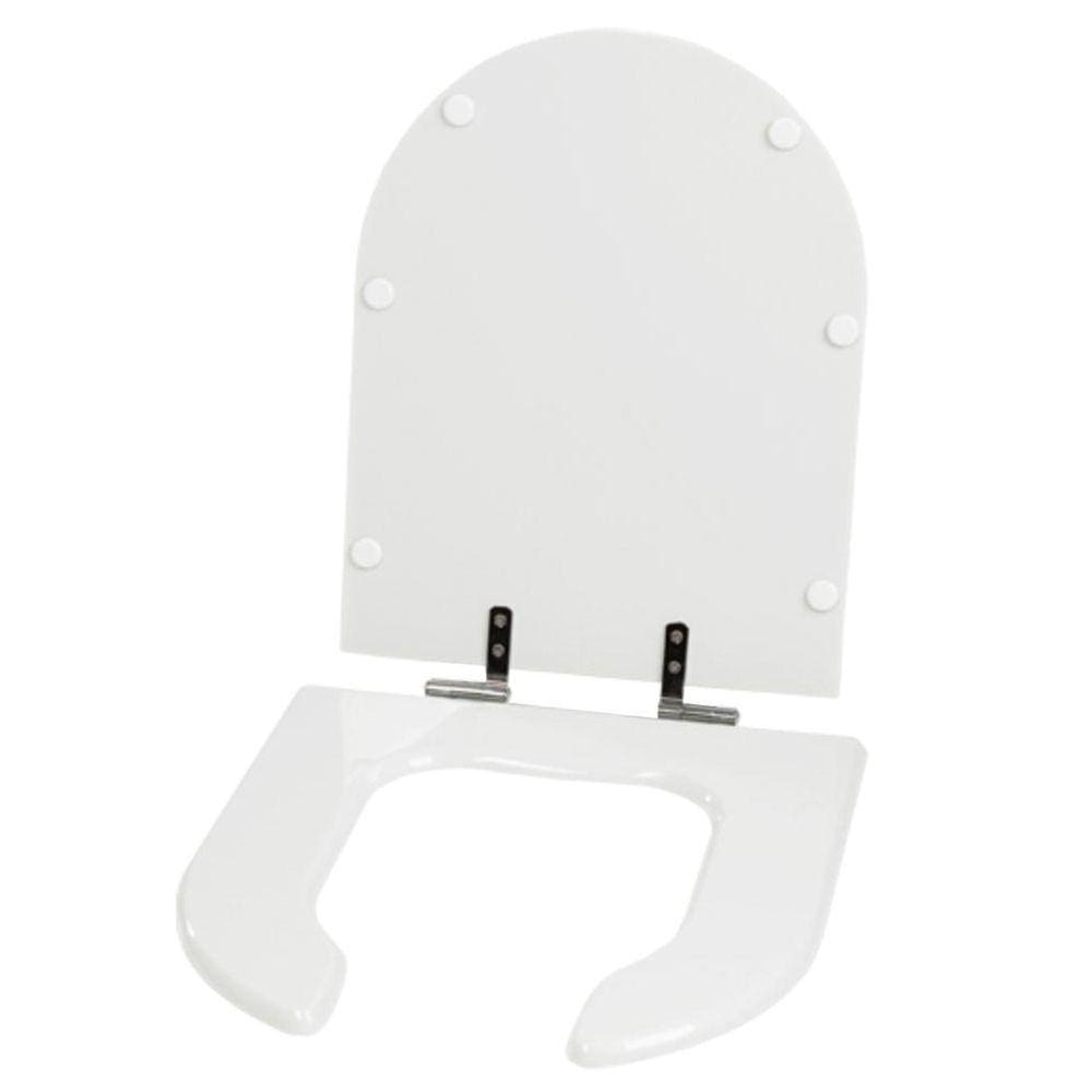 Assento Laqueado Luna Medic Branco Tampa Para Vaso Icasa Mdf