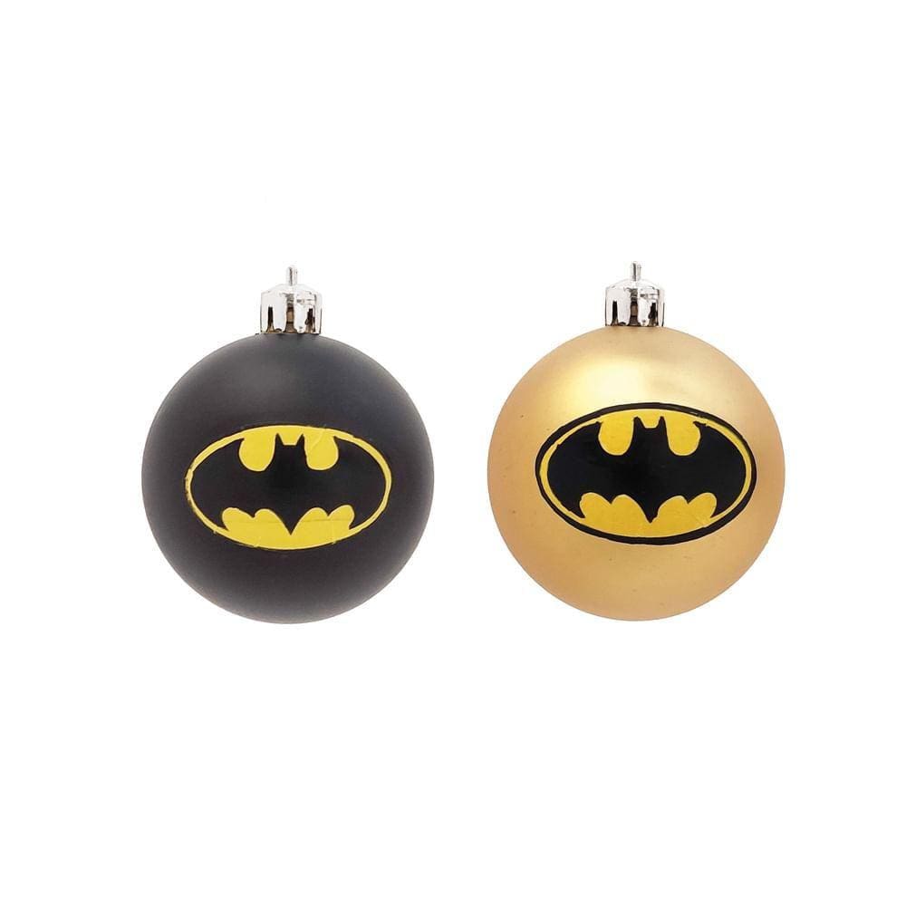 Kit 6 Pçs Bolas Batman Preto/dourado 8cm 1924527